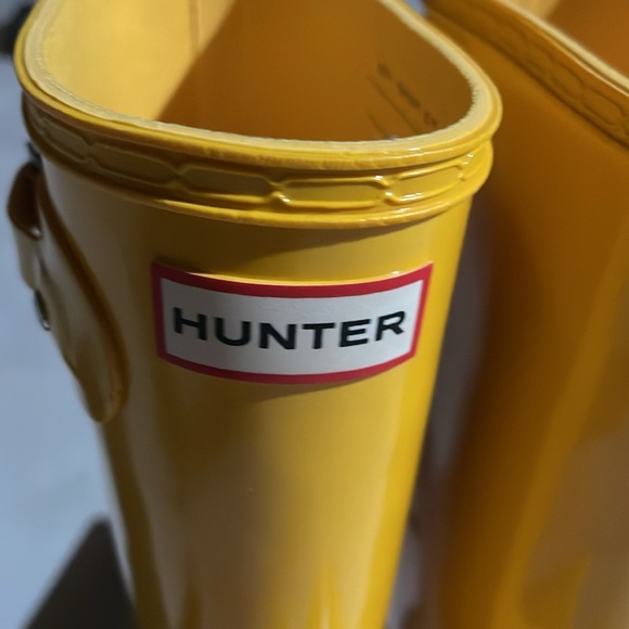 Hunter original kids gloss yellow boots - Picture 2 of 11